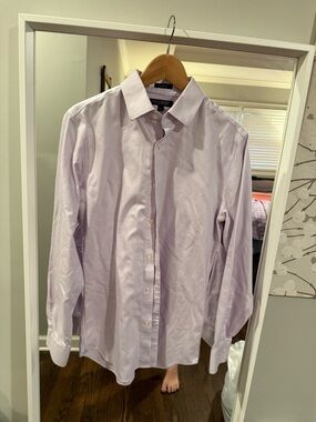 Banana Republic Men's Light Lavender SlIm Fit non iron Dress Shirt